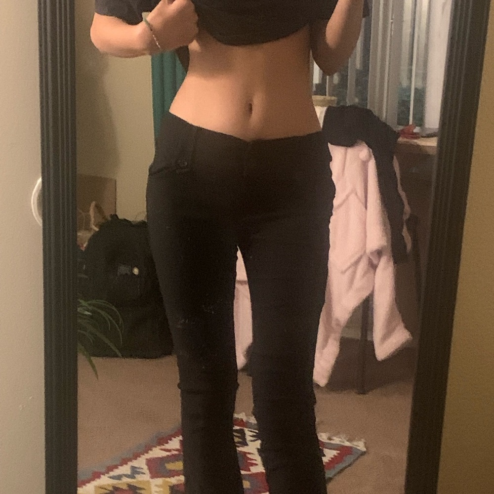Slightly Flared Low-rise Pants